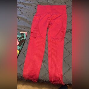 Red Amazon workout leggings